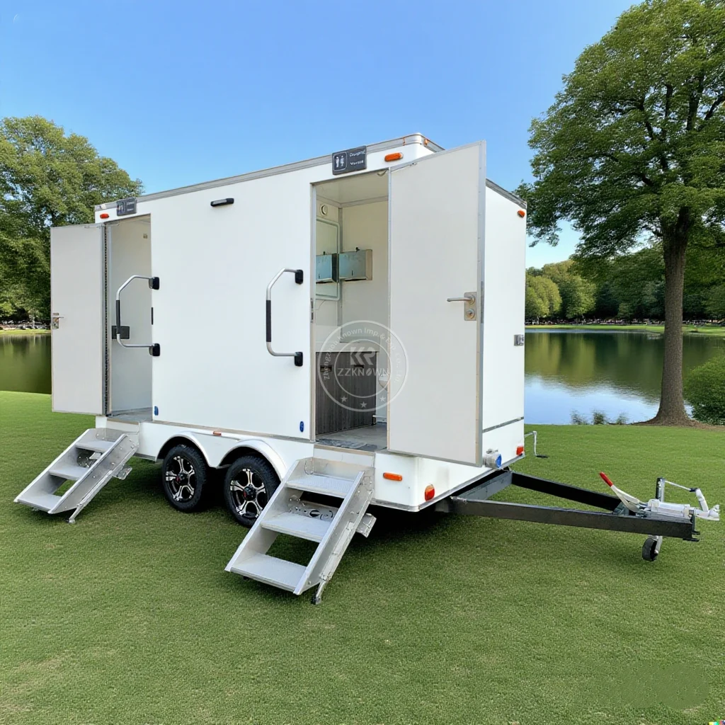

Leading Luxury Restroom Trailer Mobile Bathroom Trailer Portable Toilet Trailer for Gatherings Partie