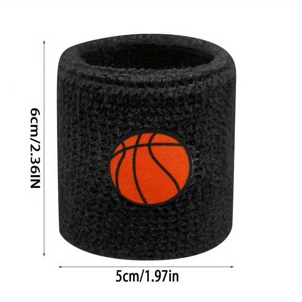1PCS Basketball & Soccer Sports Wristbands - High Elasticity Breathable Gym Wristbands with Ball & Player Design view 2