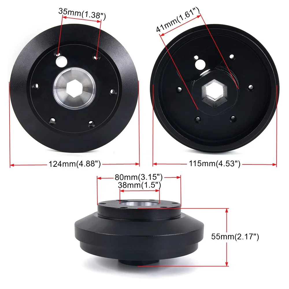 

Steering Wheel Quick Release Hub Adapter 175H for Mazda 3 Ford Mustang Focus Fiesta