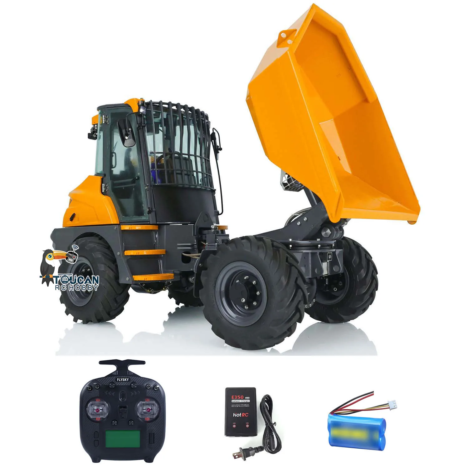 6MDX LESU 1/14 RC Hydraulic Articulated Dumper 4X4 Remote Control Tipper Painted Assembled Car RC Toys Light Sound Set THZH1398