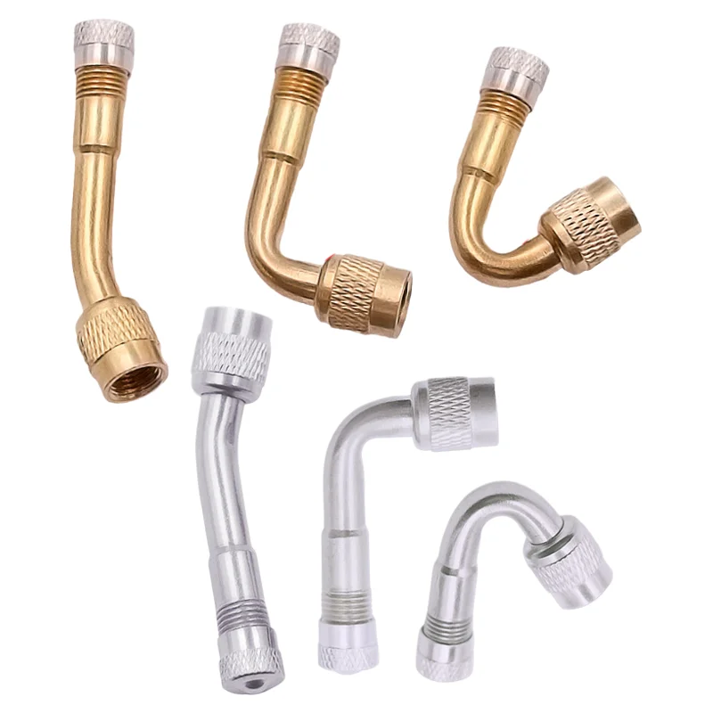AliExpress NONE Tire Valve Stem Extension Adapter, 45° 90° 135° Angled Brass & Aluminum Extender for Car Motorcycle Bicycle Tire Inflation