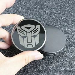 4Pcs 56mm Transformers Emblem Car Wheel Center Stickers Stainless Steel 8K MirrorTesla Wheel Center Stickers for Model 3/Y/S