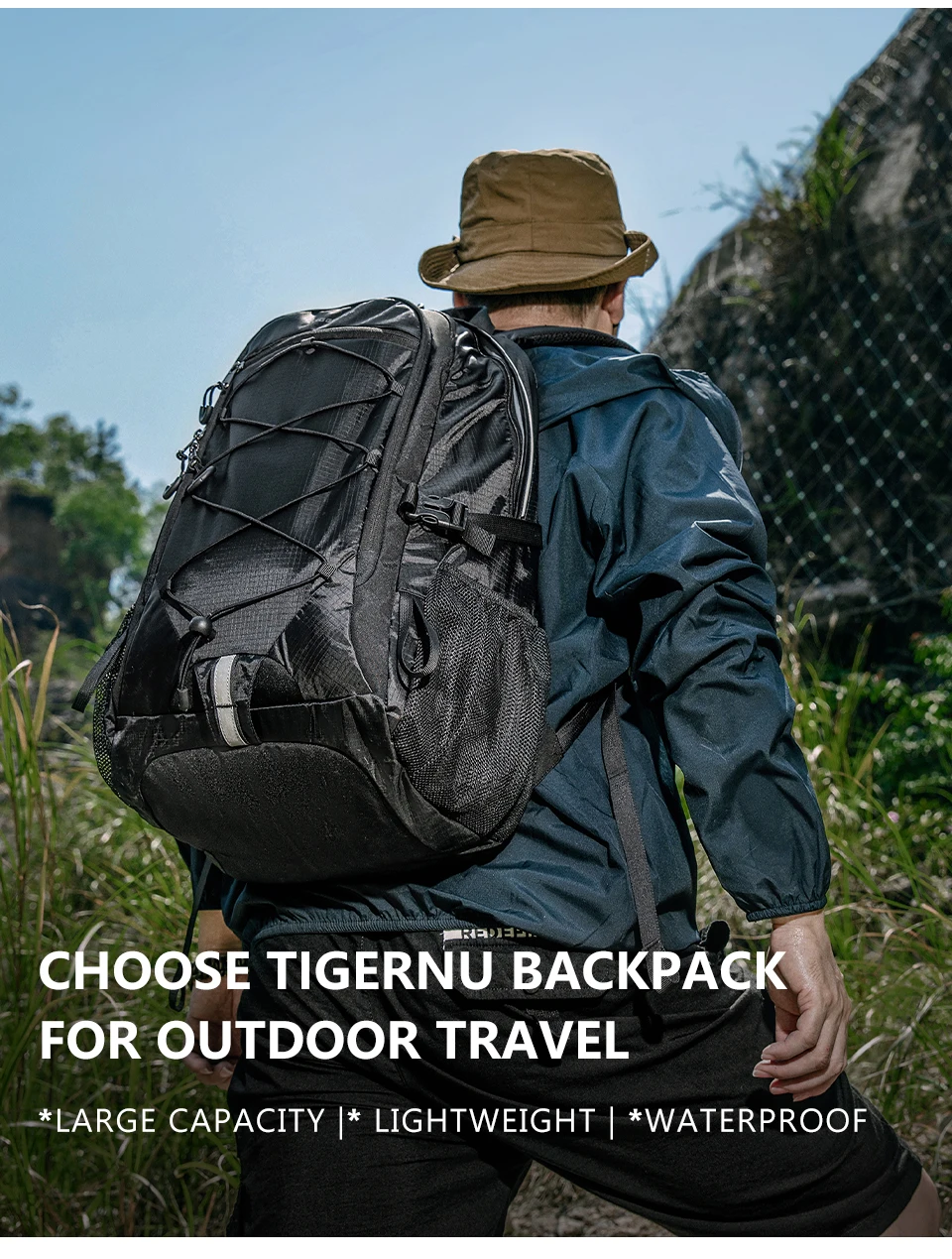 Tigernu Kletterrucksäcke für Herren, Outdoor-Tasche, wasserdichter Reiserucksack für Damen, leichter Sport-Rucksack für Herren, Wandertasche, Rucksack – Detail 6