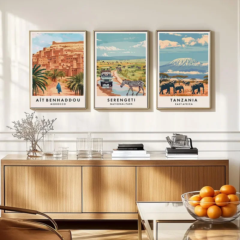 Africa Travel Art Madagascar Manyara National Park Poster City Landscape Poster Prints Asia Scenery Canvas Painting Home Decor
