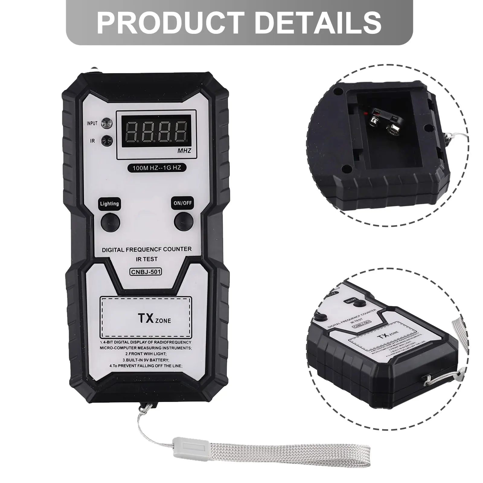 For Professionals And Hobbyists Digital Frequency Tester Fallproof Frequency Adjustment High Accuracy Lightweight