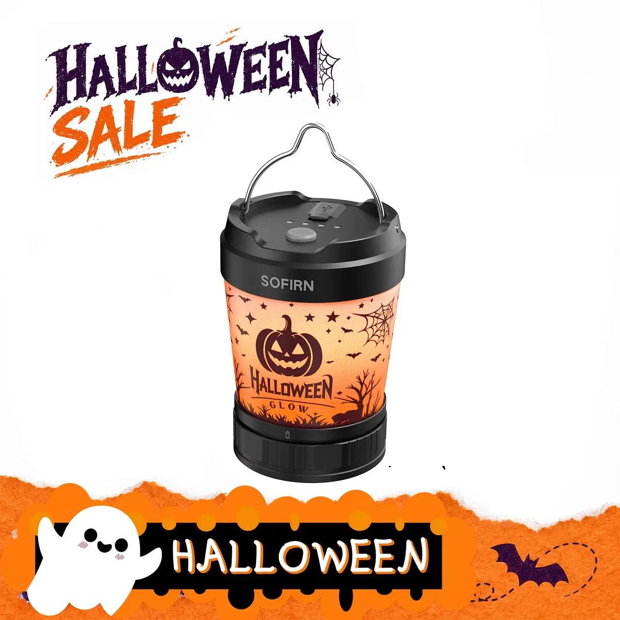 SOFIRN Halloween Edition – SE1 Purple EDC Light & LT1S Pumpkin Camping Lantern