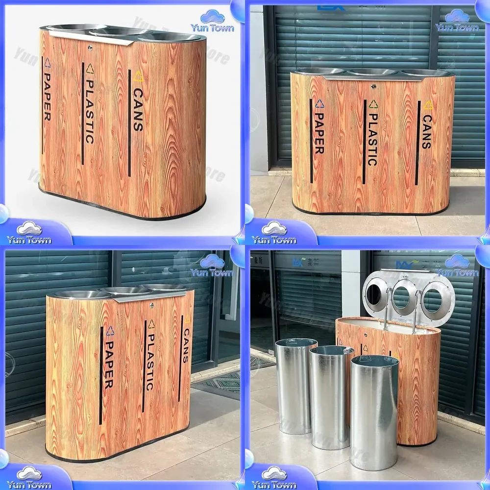Stainless Steel Hotel Garbage Bins for Hospitality Industry Trash Can for Indoor Outdoor Use Eco Friendly Large Capacity