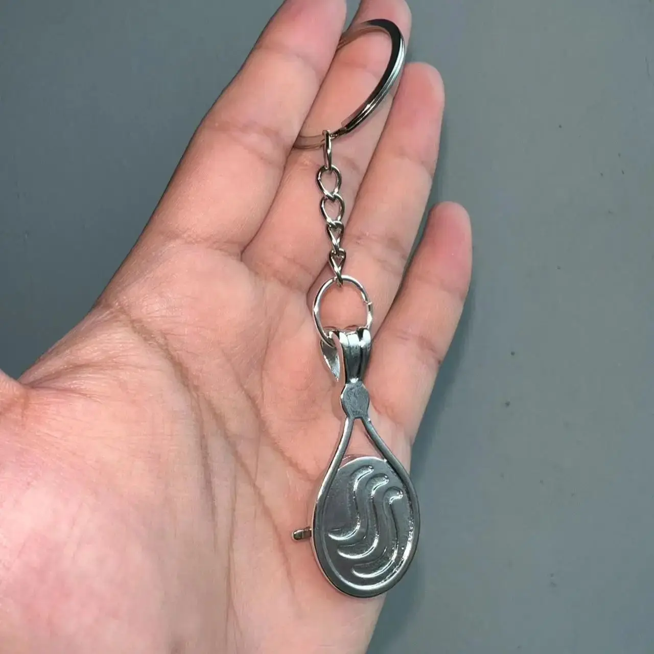 Anjj H2o Just Add Water Shell Keychain Luxurious Exquisite Silver Plated Locket Pendant Chain Jewelry for Mermaid Girl Woman