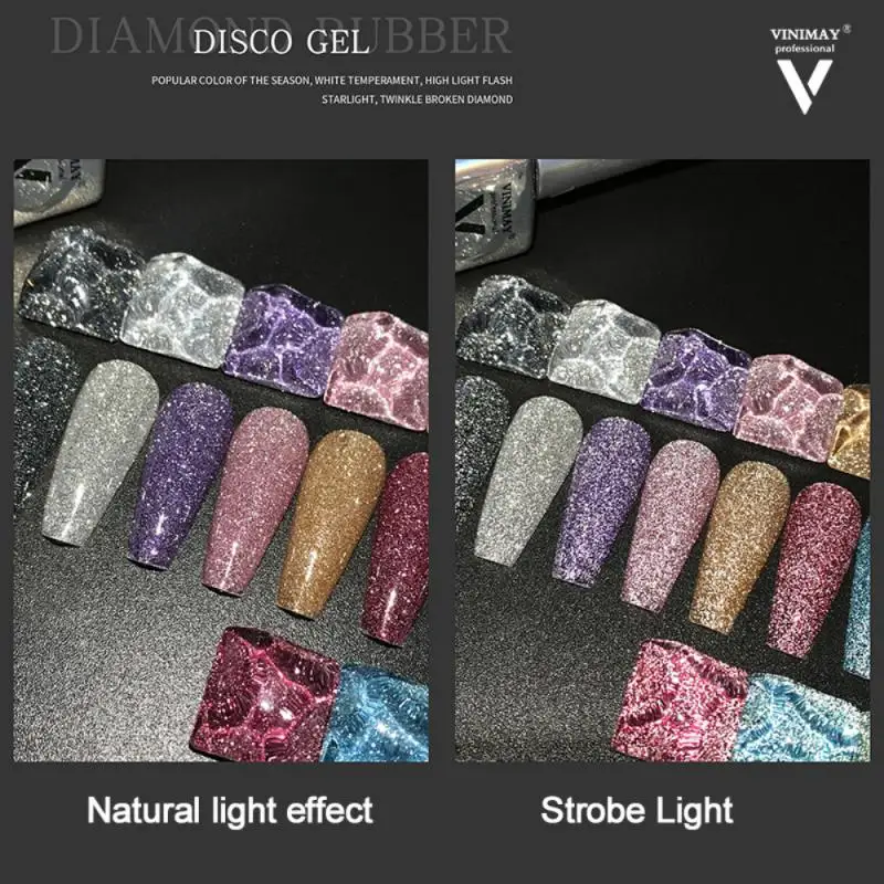 Nagellak Sprankelende Glanzende Nagelgel 18 Kleuren Manicure Reflecterende Glitter Nagellak Gel Diy Nagels 15Ml Nagelaccessoires