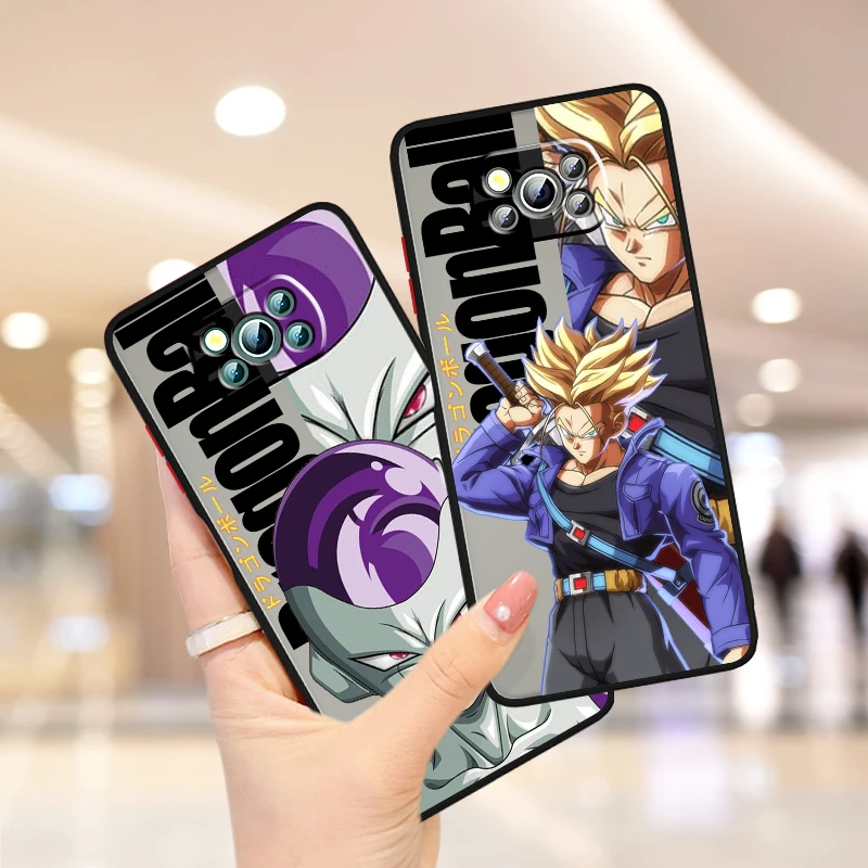 D-Dragon Ball Gohan Goku Frosted Translucent For Xiaomi Mi Poco X5 X4 X3 M6 M5S M5 M4 M3 F5 F4 F3 GT Pro 5G TPU Phone Case