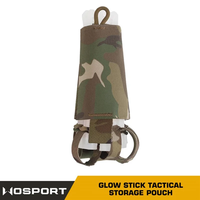 Airsoft Glow Stick Tactical Chemlight Holders 6 Bundle Glow Sticks Storage Pouches Airsoft Accessories