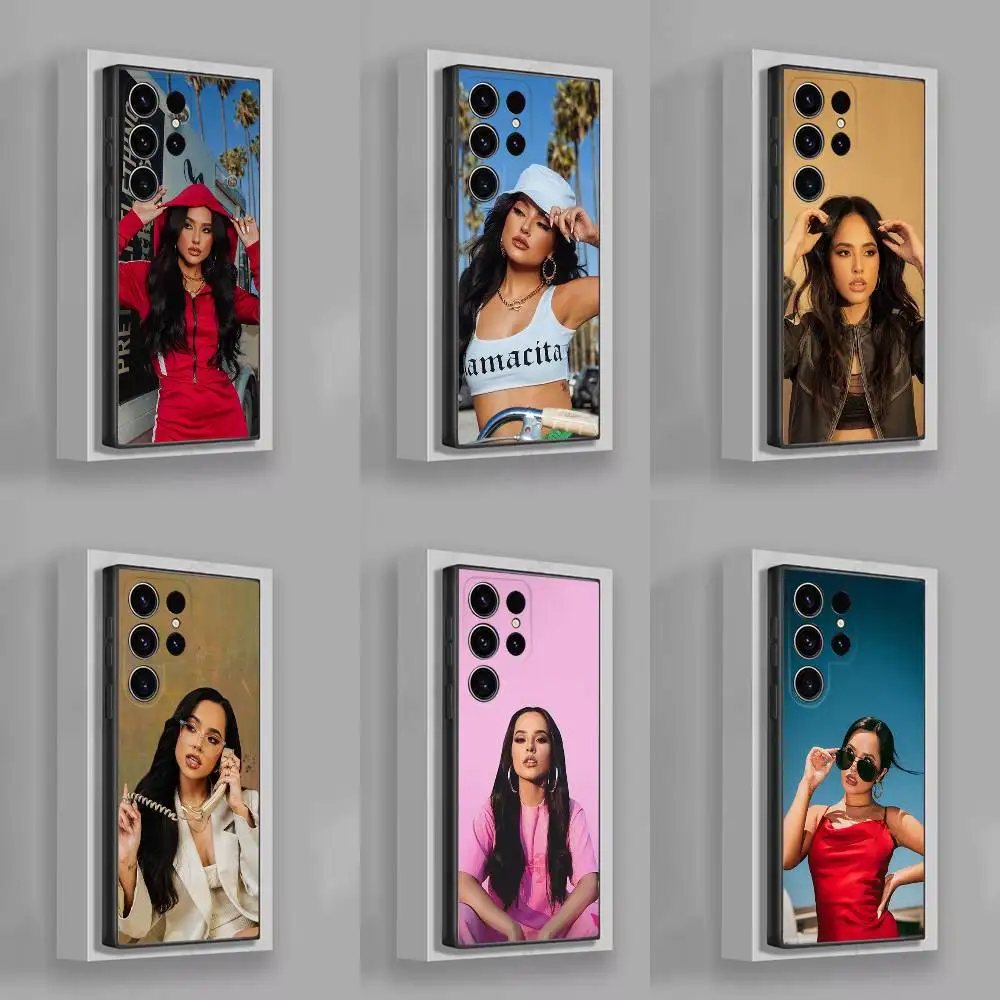 Funda Becky S-Singer E-Encuentros G para Samsung S25,Plus,S22,S26,Ultra,S24,S21,S20,S23,FE,Lite, Silicona Suave Negra