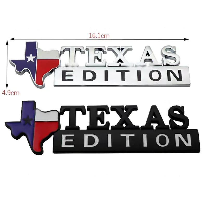 

1pcs Off-road Texas Metal Car LOGO Texas EDITION sticker, modified displacement sticker
