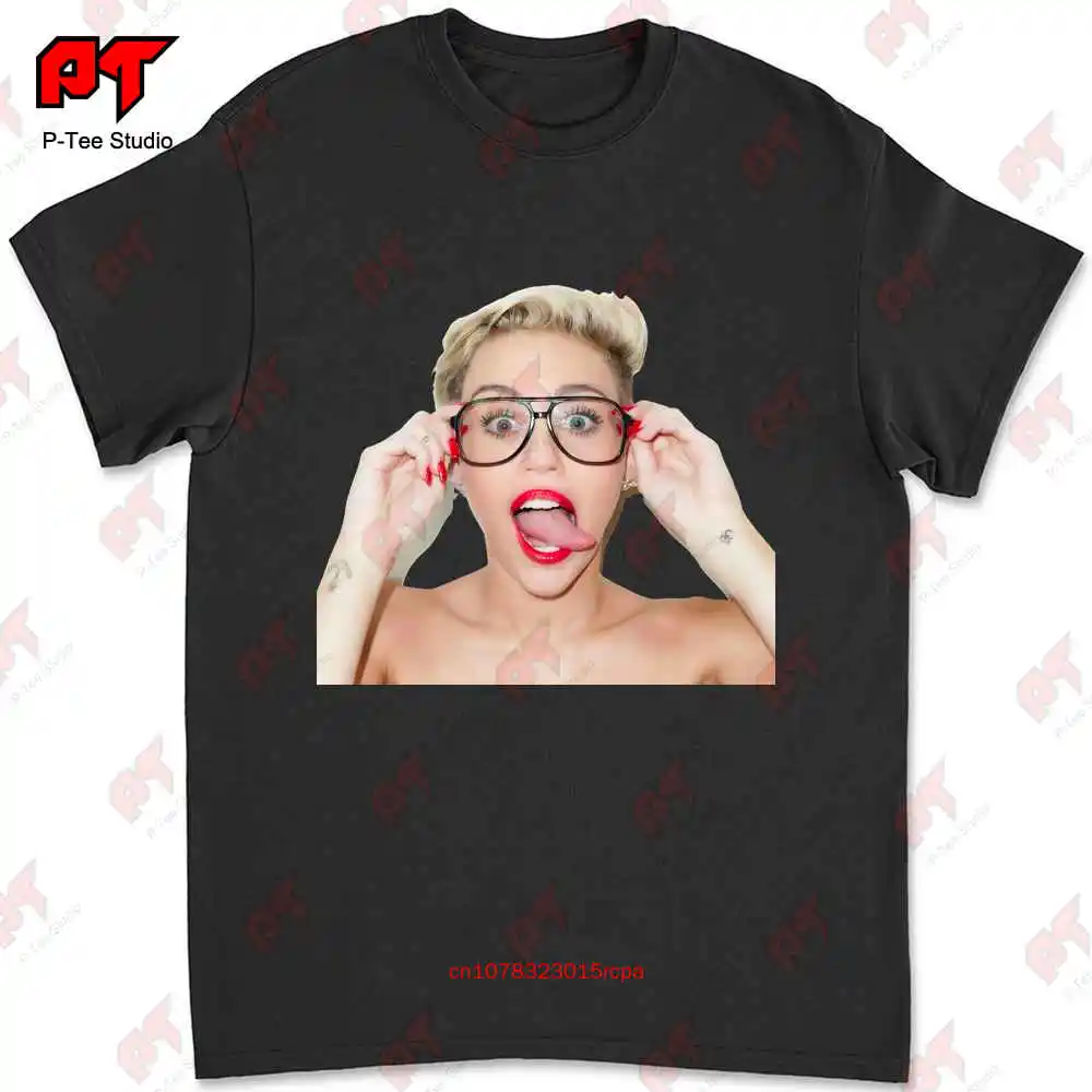 Miley Cyrus Tongue Out Bella Hannah Montana T-shirt F7G6