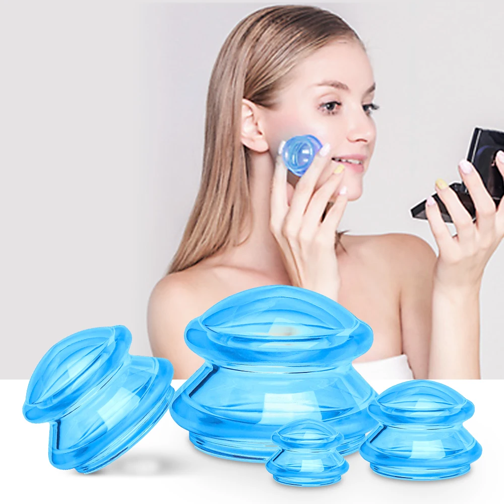 Silicone Guasha Cupping Relax Muscle Vacuum Suction Jars Therapy Scraping Massager Slimming Jars Cupping Beauty Health Care Tool