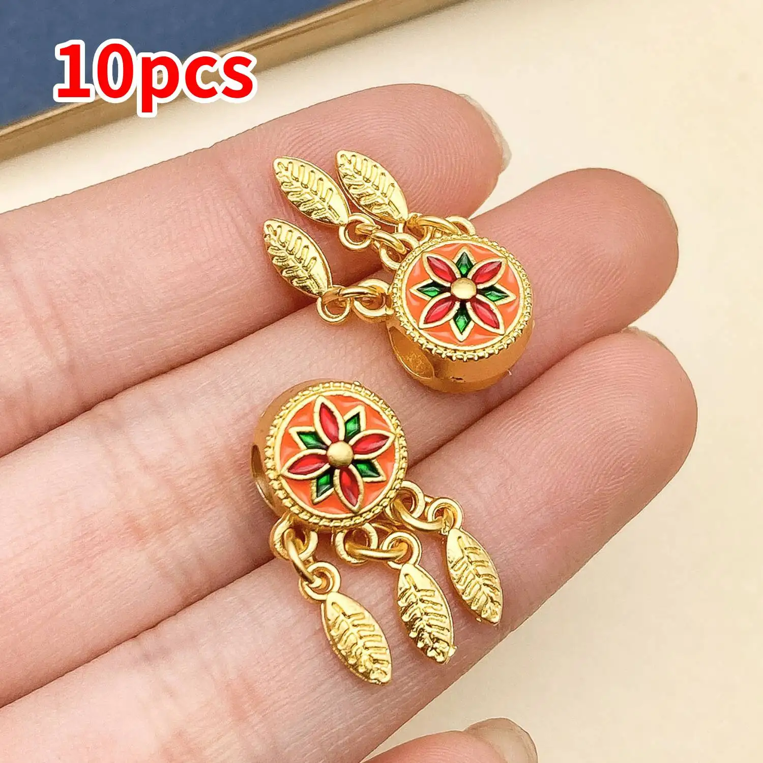 10pcs Gold-plated Metal Charms for DIY Accessories