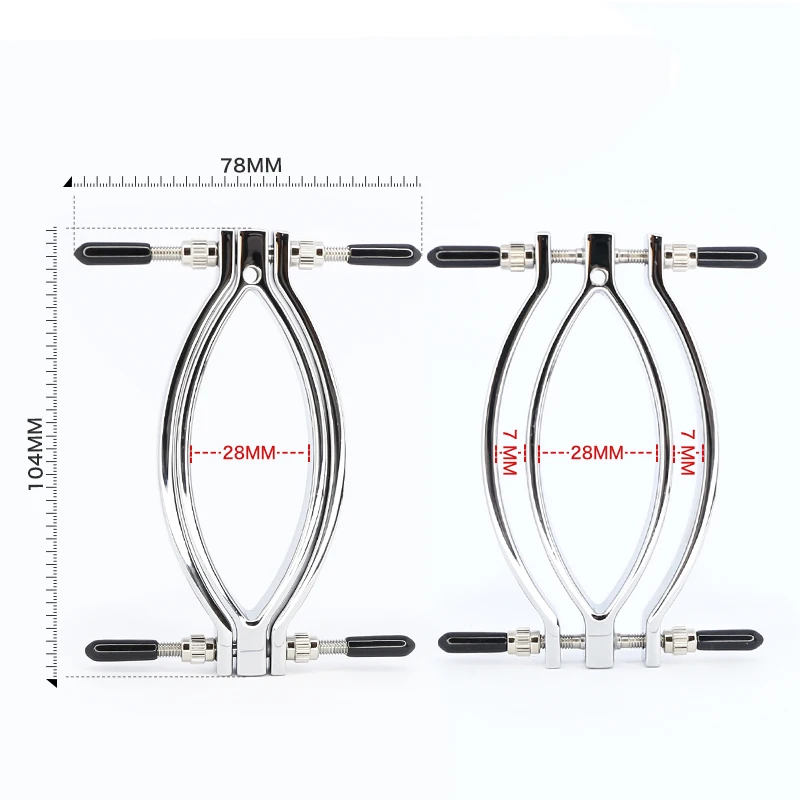 Clitoris Stimulator Clamp Stianless Steel Pussy Clamp Vaginal Pussy Expander Speculum Pussy Massager Fetish Sex Toys For Women - view 3