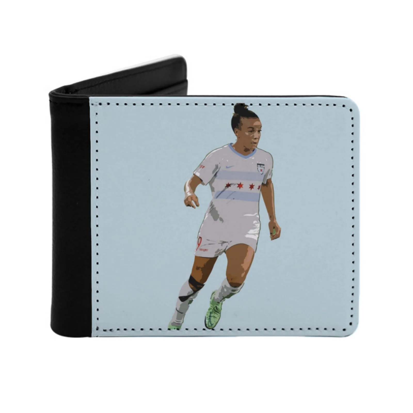 Mallory Pugh Men Wallets Card Man Wallet Short Purse Bi-Fold Personalized Purses Mallory Pugh Pugh Mallory Nwsl Chicago Red