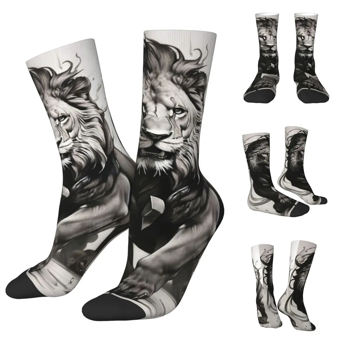 

Cool Animals, Lions, Tigers, Gorillas Unisex Socks,Hiking 3D Print Happy Socks Street Style Crazy Sock