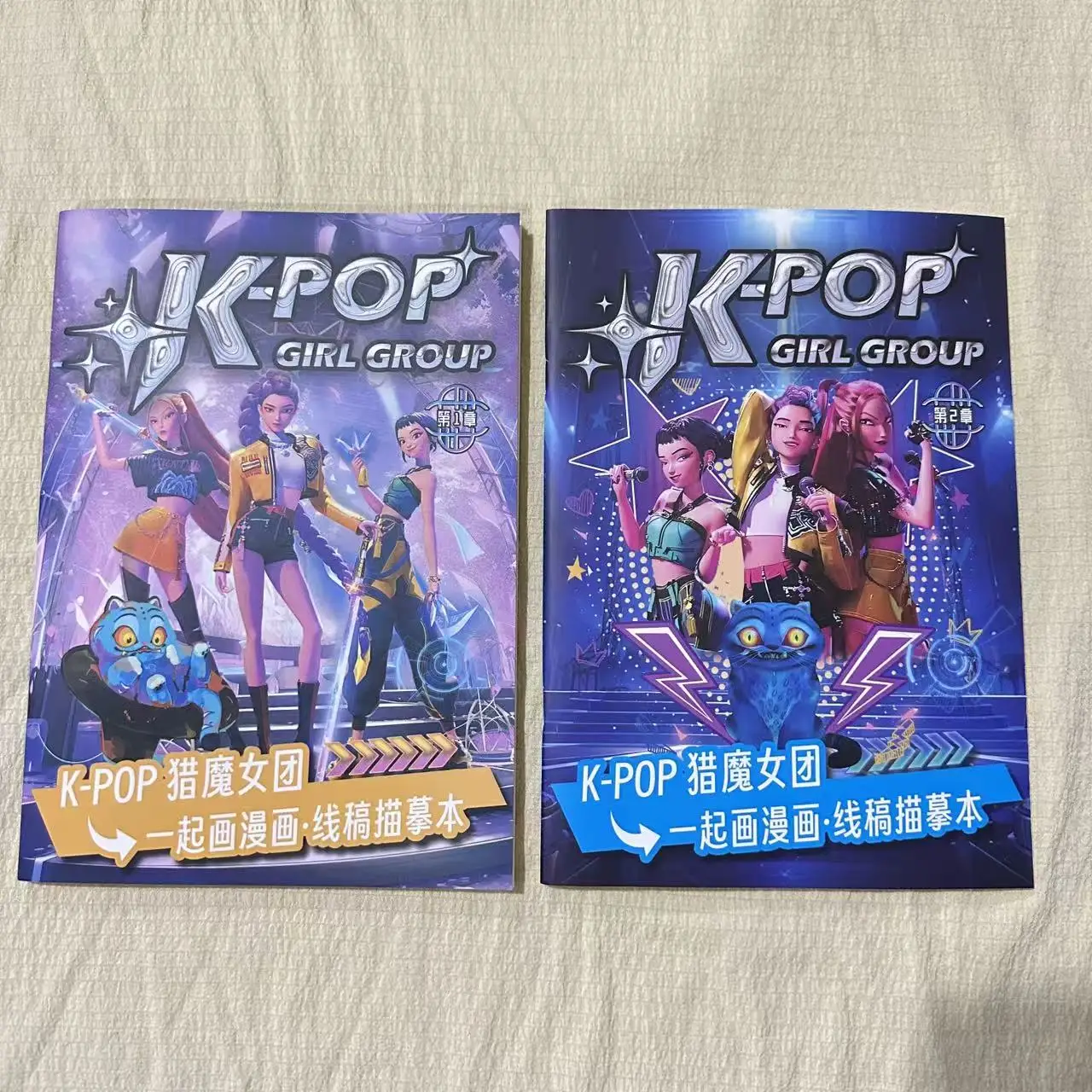 

Набор из 2 книг-раскрасок Kpop Devil Hunter с персонажами аниме: Руми, Мила, Зои. Милые книжки для рисования контурами. Подарок для детей.