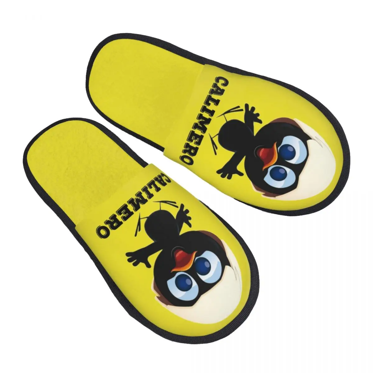 

Custom Cute Cartoon Chiken Calimero Soft Memory Foam House Slippers Women Comfy Warm Anti-skid Sole Slipper