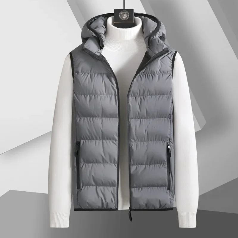 New Arrival Super Large Winter Men's Fashion Casual Stripping Padded Vest Warm Sweetheart Plus Size XL 2XL3XL4XL 5XL 6XL 7XL 8XL