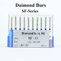 10pcs Lodden SF FO Series Diamond Burs FG Drill High Speed Stomatology Department Dentistry Dental Lab Grinding Tool SF-11 FO-12