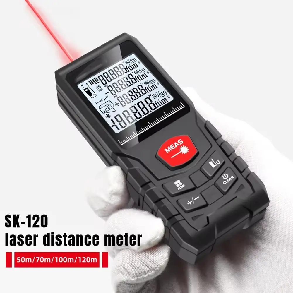 New High Quality Laser Tape Measure 50M/70M/100M/120M Distance Laser Tool Electronic Meter Ruler Rangefinder Multidunctiona T5X5