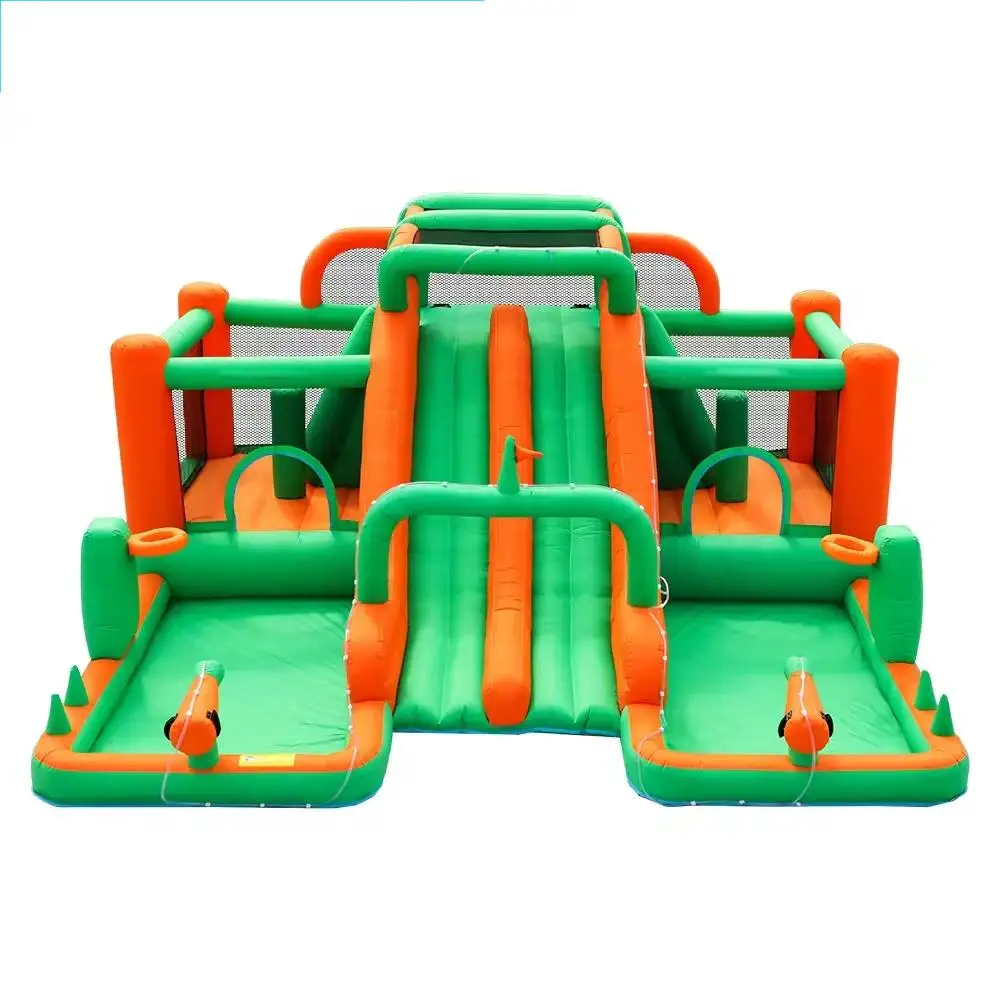 Children's water slide jumping bounce house bouncing castle inflatable castle high quality free shipping