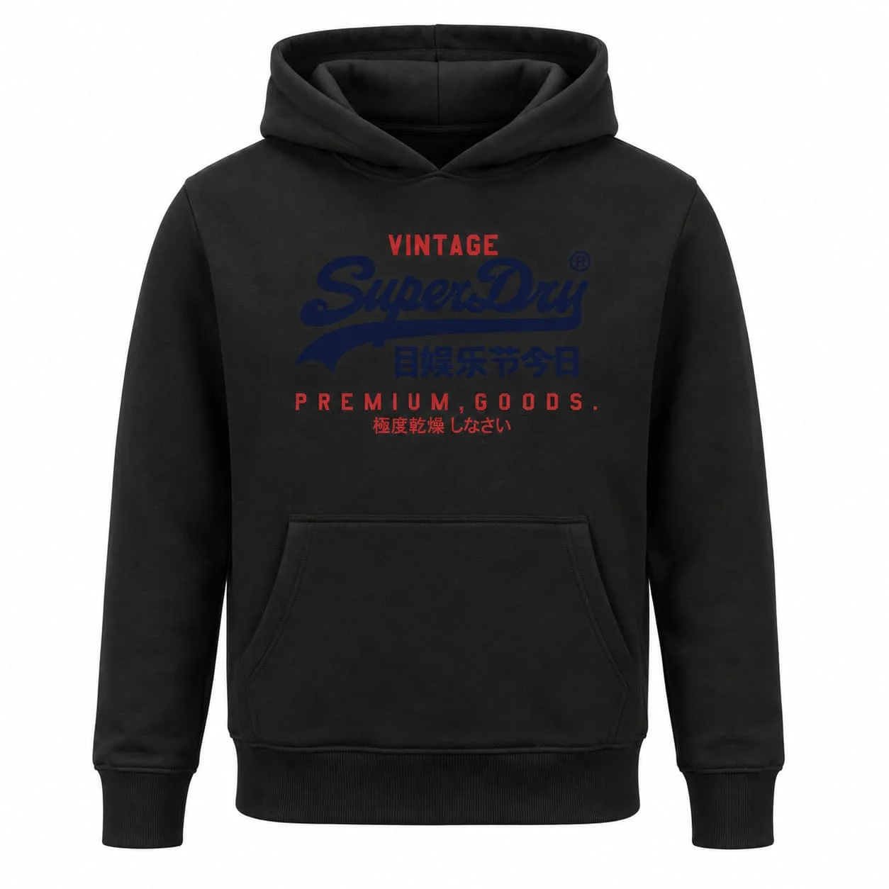 Vintage Superdry Japanischer Herbst-Winter Casual-Stil Herren Kapuzenpullover Damen Jungen Mantel Oberteil Eltern-Kind Baumwoll-Hoodie – Detail 5