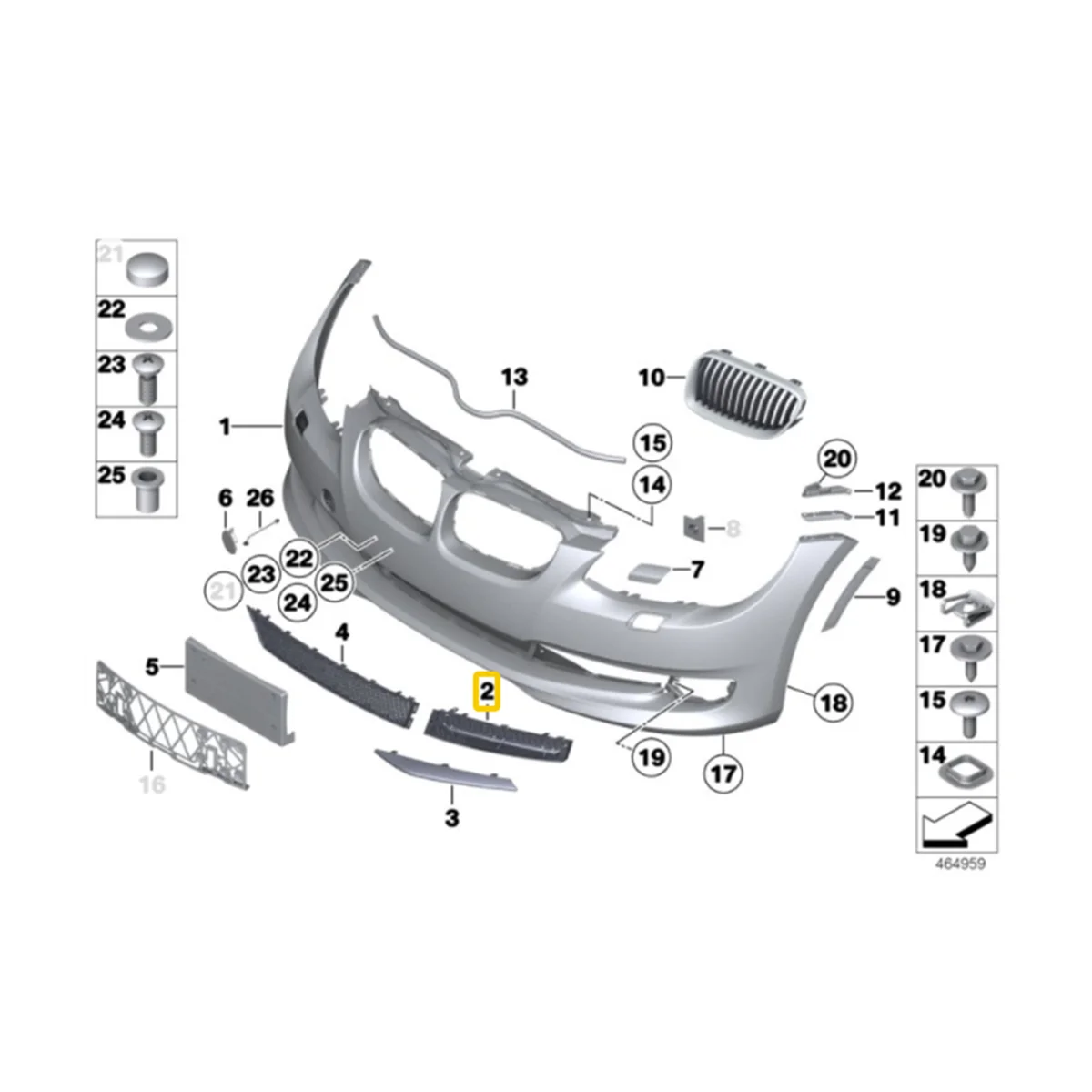 Rechter Voorbumper Onderste Grille En Trimstrook Voor Bmw 3 Serie X5 E92 Lci E93 Lci 2006-2013 51117227924