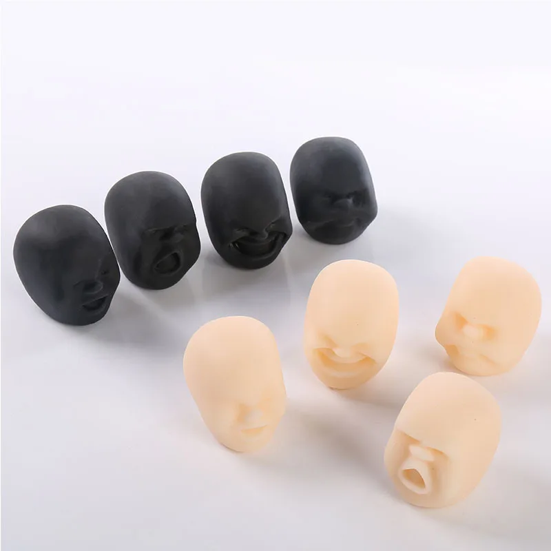 Funny People Face Ball Toys Creative Expression People Face Doll TPR Stress Relief Venting ADHD Toys Pinch Music Fidget Toy Gift