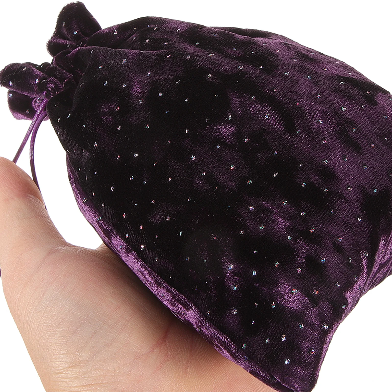 

Drawstring Bags Halloween Rhinestone Pearlescent Velvet Colorful Sky Tarot Jewelry Accessories Storage Pouch Travel Bags