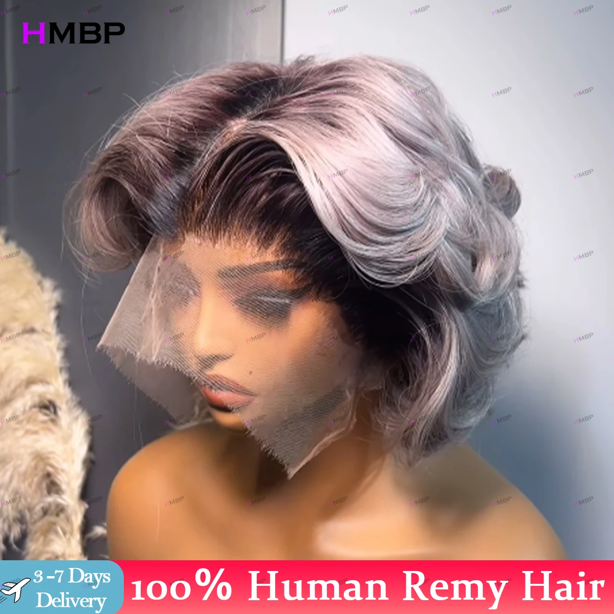 Roote Glueless Lace Frontal Wigs Human Hair Ready To Wear Body Wave 13×4 HD Lace Frontal Wigs Short Bob Brazilian Hair For Women