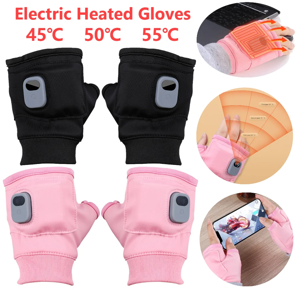 Conforto luvas quentes aquecimento elétrico de inverno usb recarregável inteligente quente luvas de inverno para esqui tempo frio condução caminhadas