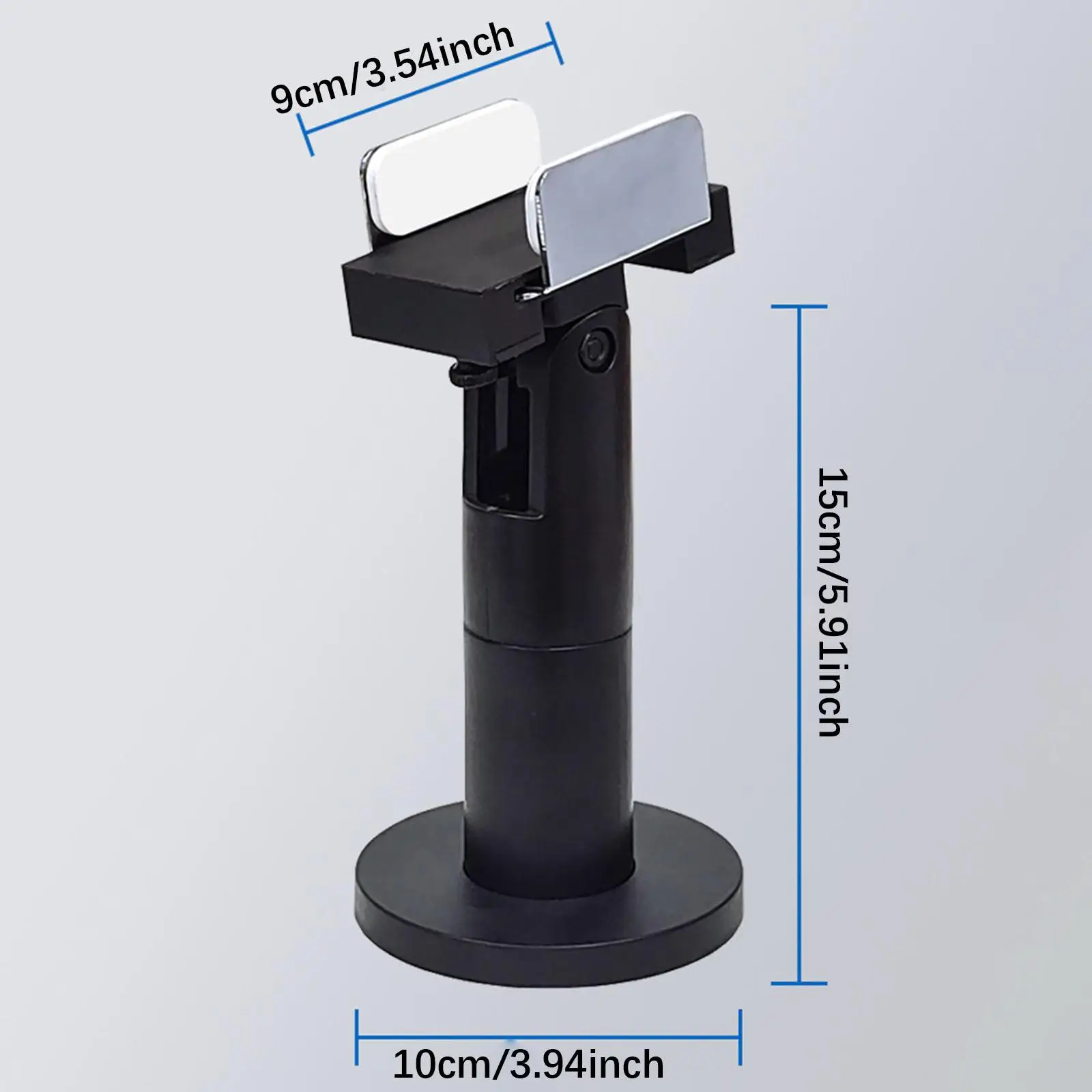 เครื่อง Pos Stand สีดําอเนกประสงค์ Rotatable เครื่องบัตรเครดิตอุปกรณ์เสริมสําหรับซูเปอร์มาร์เก็ตโรงเรียนร้านค้าปลีกโต๊ะ