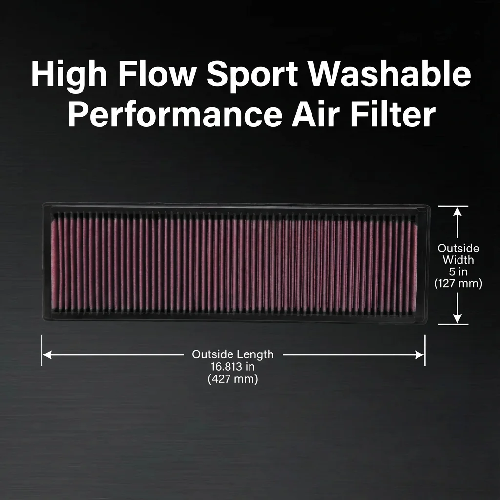 

Спортивный моющийся воздушный фильтр высокой производительности для Volkswagen Jetta, Golf, Passat, Beetle 2005-2017, 2.0, 2.5, 33-2331, 07K129620
