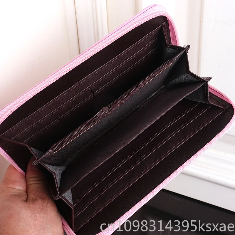  Hello Kitty Wallet Pink Kawaii Pu Leather Coin Purse for Women Girl Student Luxury Designer Handbag Portable