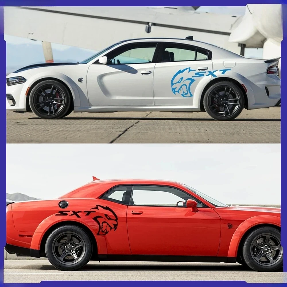 Car Stickers for Dodge Charger Challenger for SXT Caliber Durango Avenger Dart Wheel Brow Side Door Decals Tuning Accessories