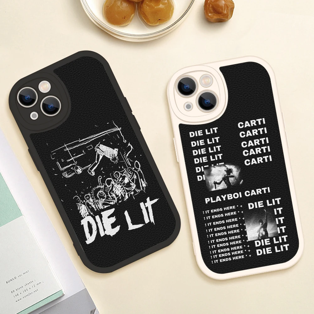 For Iphone 14 Playboi Carti Die Lit Phone Case for Iphone 14 13 11 12 Pro MAX 13 12 MiNi 7 8 14 plus SE X XS XR Lambskin Covers