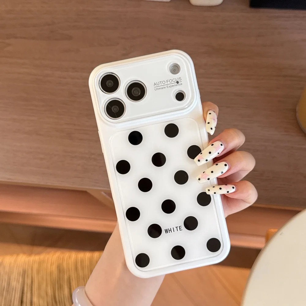 

Korea INS Colorful Polka Dot Pattern Phone Case For iPhone 17 16 15 14 13 Pro Max 17 Circular Wave Point Shockproof Bumper Cover