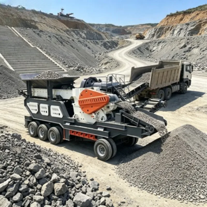 Customized Mobile Gravel Stone Crusher Machine with Magnetite Separator for Mineral Processing and Aggregate Production Plant