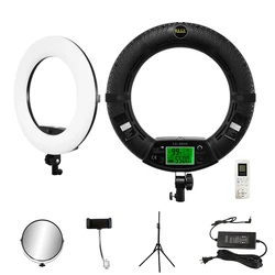 18inch Ring Lights with Tripod Remote Control LED Video Lamp FE480 96W Fill Light Bi-color Photo Studio for Makeup Beauty Salon