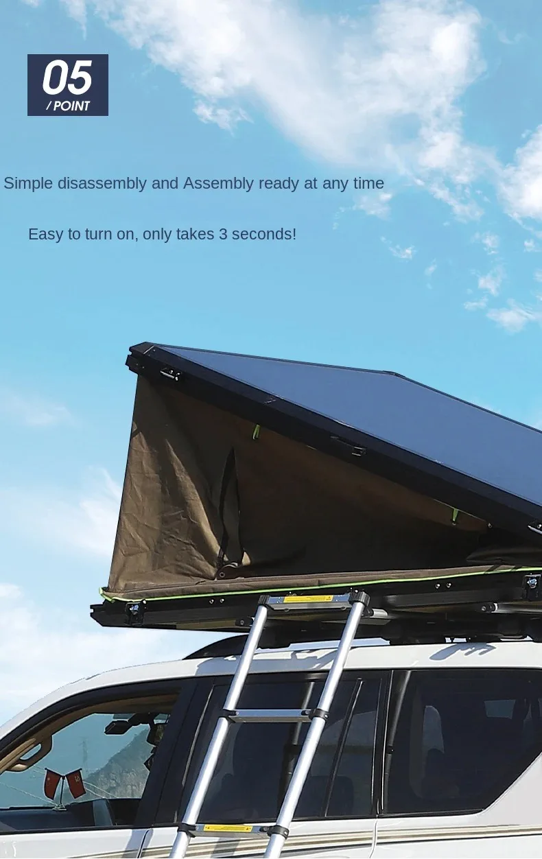 Factory Direct 2026 Roof Tent Hard Shell Car Double Outdoor Hydraulic Fully Automatic Off-road Aluminum Alloy Tent Universal Out