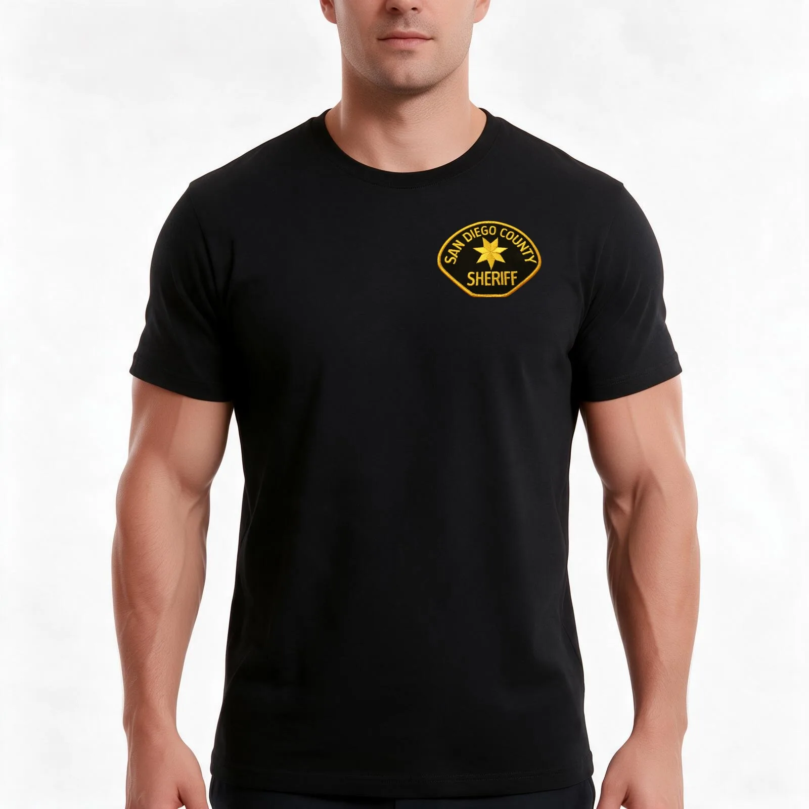 San Diego California Sheriff T-Shirt Summer Casual Cotton Tee Oversized Streetwear Tops Vintage Graphic Print 100% Cotton