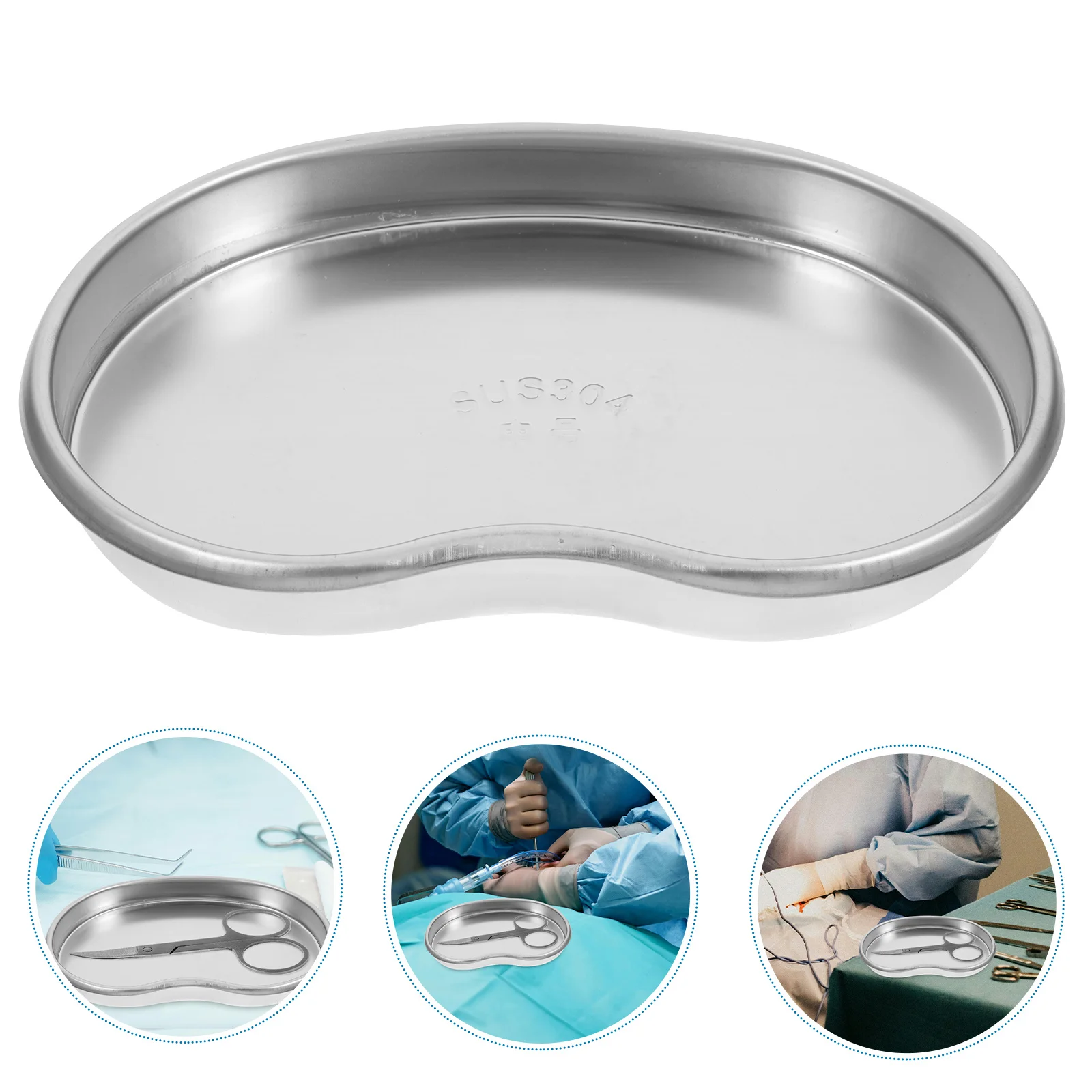 

Stainless Steel Medical Curved Dental Tray Durable Instrument Supplies Tray for Dentist Tooth Extraction Tooth Extraction Tool