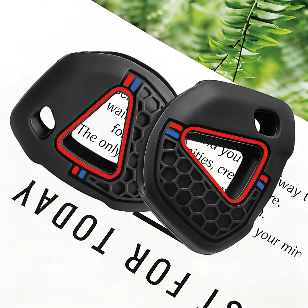 Premium Silicone Key Fob Protector for Kawasaki Ninja 250 300 400 650 ZX 6R 10R, Honeycomb Non-slip Soft Grip Anti-Scratch Cover