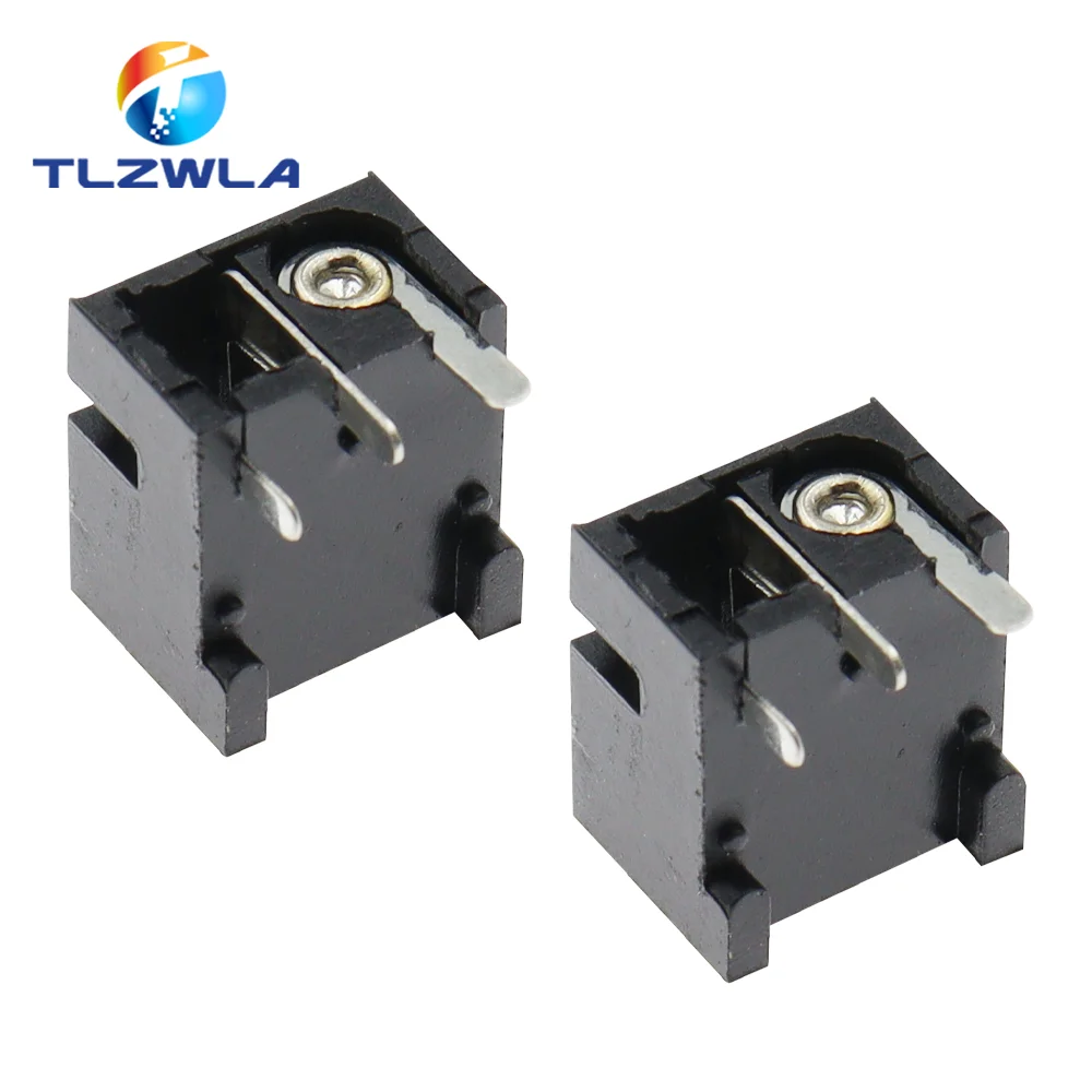 10PCS DC Power Socket 5.5X2.1MM 3Pin Power Seat DC-004 DIP DC Connector The Power Supply Female Head 5.5*2.1mm