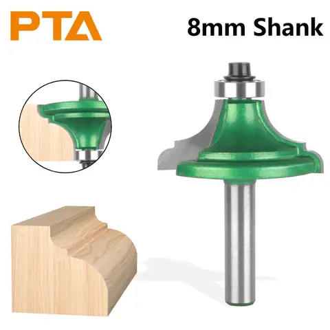 PTA 8MM 생크 클래식 OGEE 비트 라우터 비트 목공 밀링 커터 목재 비트 페이스 밀 카바이드 커터 엔드 밀