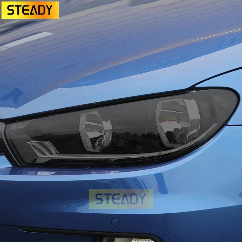 

2 шт. защитная пленка для автомобильных фар, прозрачная черная наклейка из ТПУ для Volkswagen VW Scirocco 2008-2017, аксессуары